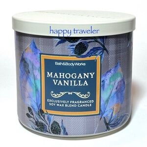 MAHOGANY VANILLA 3 Wick Candle